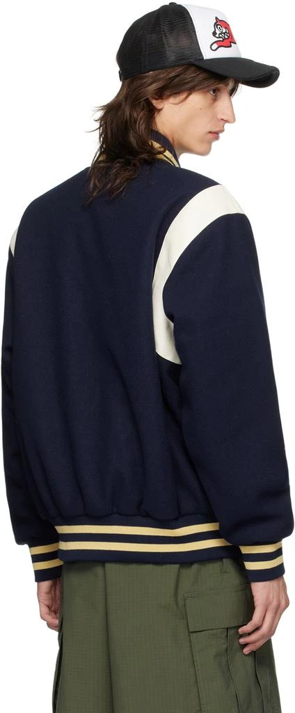 Icecream Navy Drippy Varsity Bomber Jacket 3