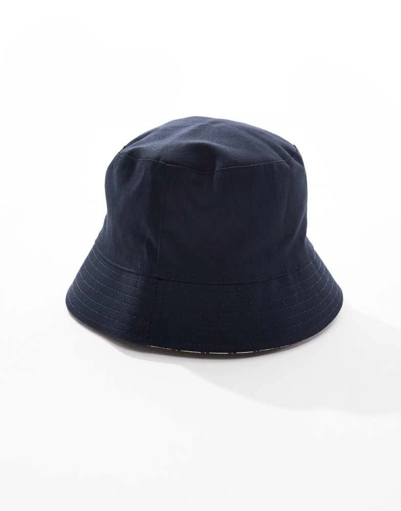 ASOS ASOS DESIGN reversible bucket hat in navy stripe 3