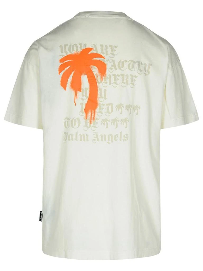 Palm Angels Palm Angels White Cotton T-Shirt 3