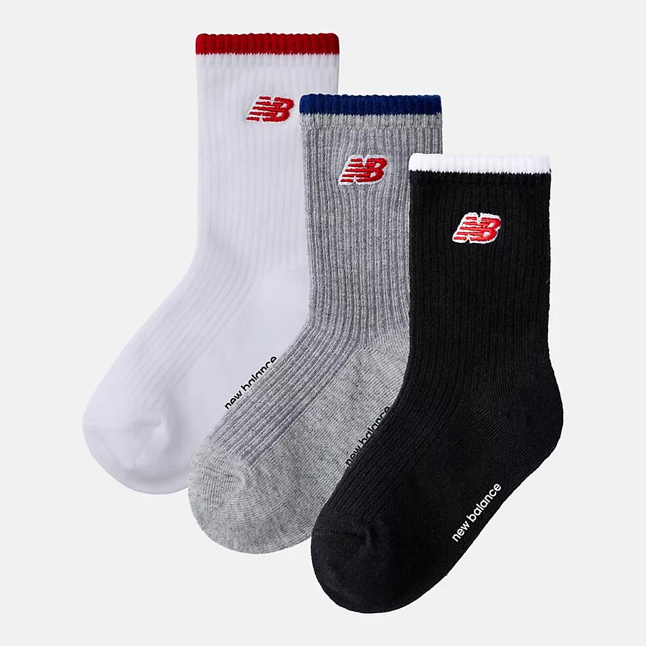 New Balance Kids Patch Logo Midcalf Socks 3 Pack
