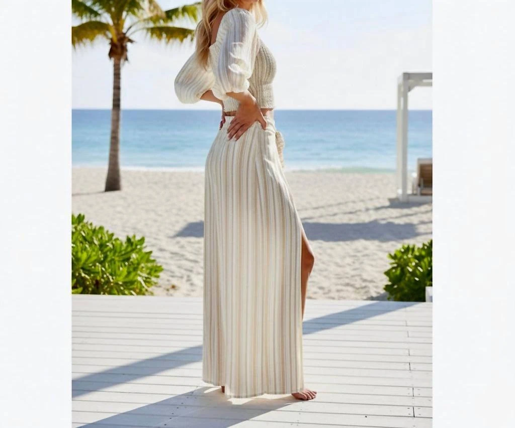 Peixoto Peixoto - Resort-wear Wide Leg Pant 
Crop Top Set 3