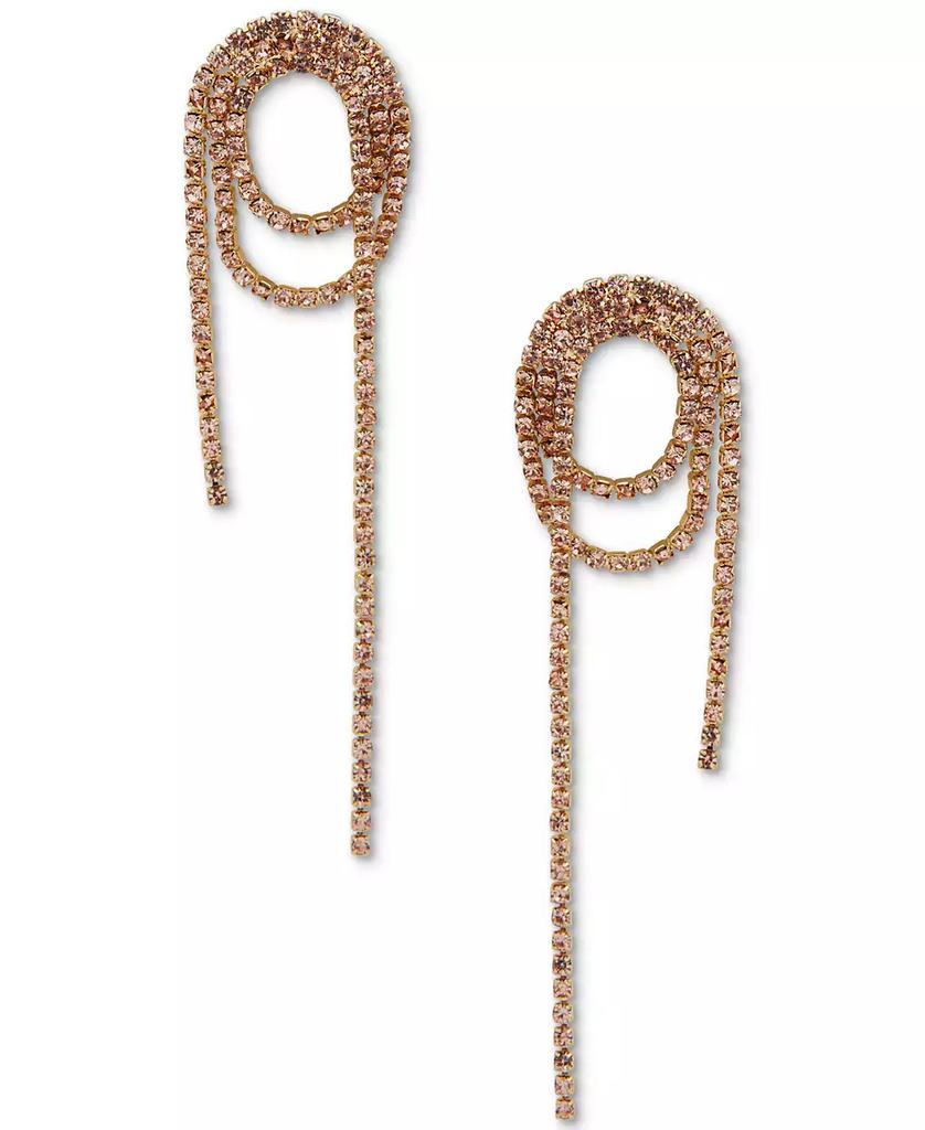 Lonna & Lilly Gold-Tone Color Pavé Loop Statement Earrings