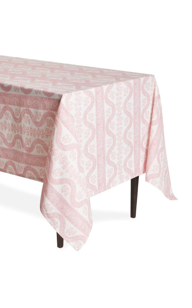 MoDA Moda Domus - Sister Parish For Moda Domus; Dolly Linen Tablecloth - Pink - Moda Operandi