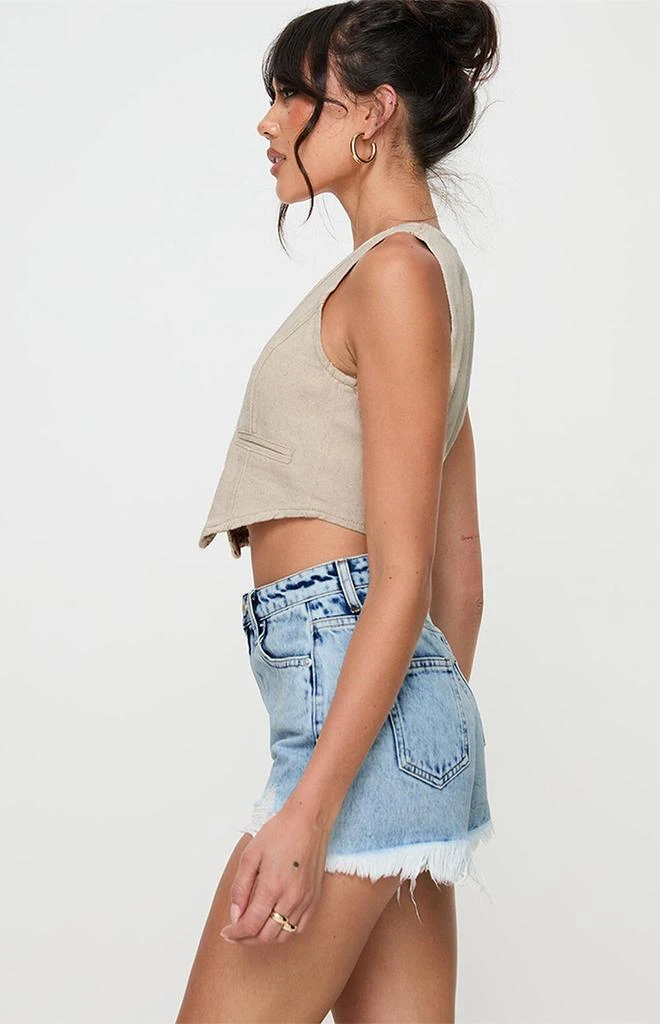 Princess Polly Anne Ripped High Waisted Denim Shorts 3