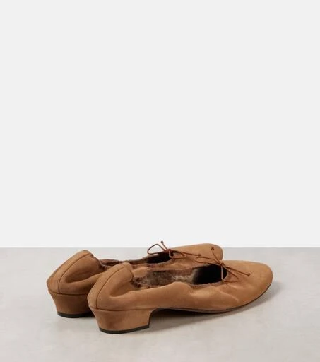 The Row Awar shearling-lined suede ballet flats 2