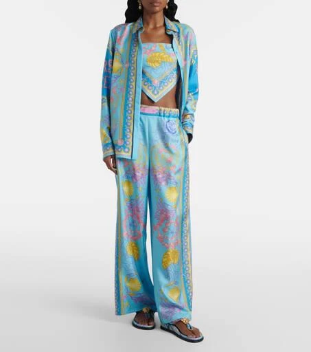 Versace La Medusa printed thong sandals 3