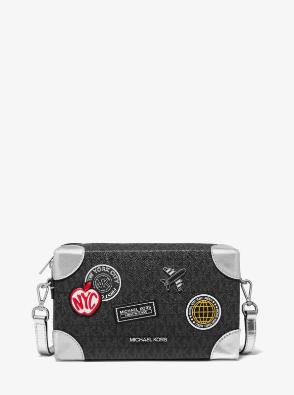 Michael Kors Jeanie Small Embellished Signature Logo Crossbody Bag
