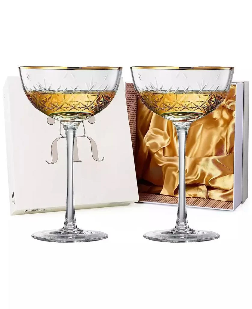 Macy's Vintage Art Deco Coupe Glasses, Set of 2 - Free Shipping -  BeyondStyle