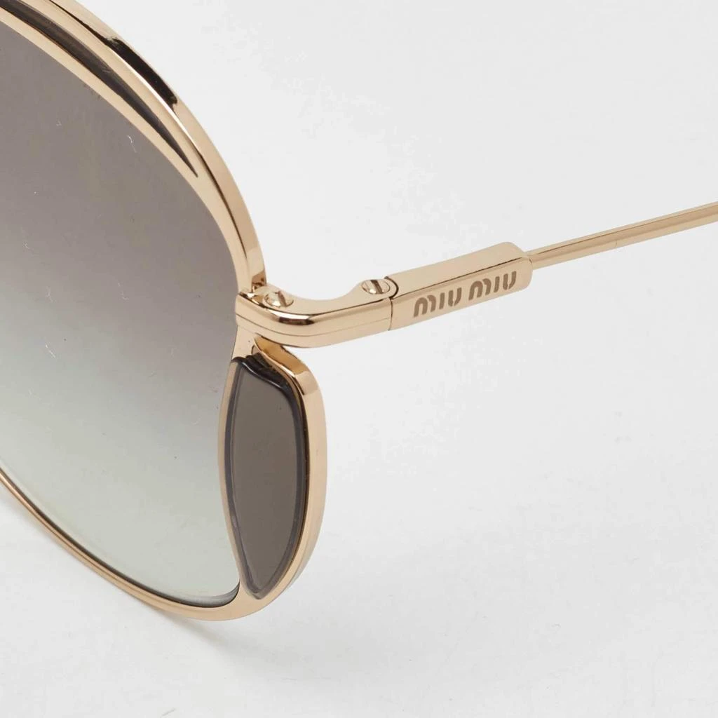 Miu Miu Grey/Gold Tone Gradient SMU 56X Butterfly Sunglasses  display picture 1