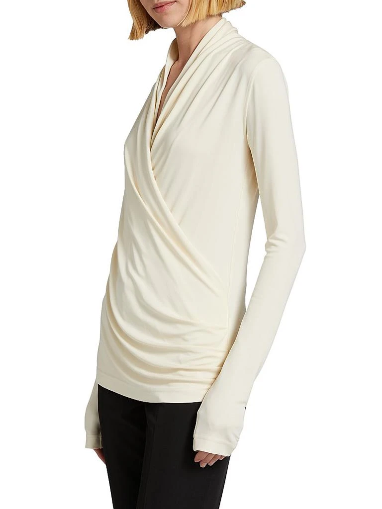 Totême Stretch-Jersey Wrap Top 4
