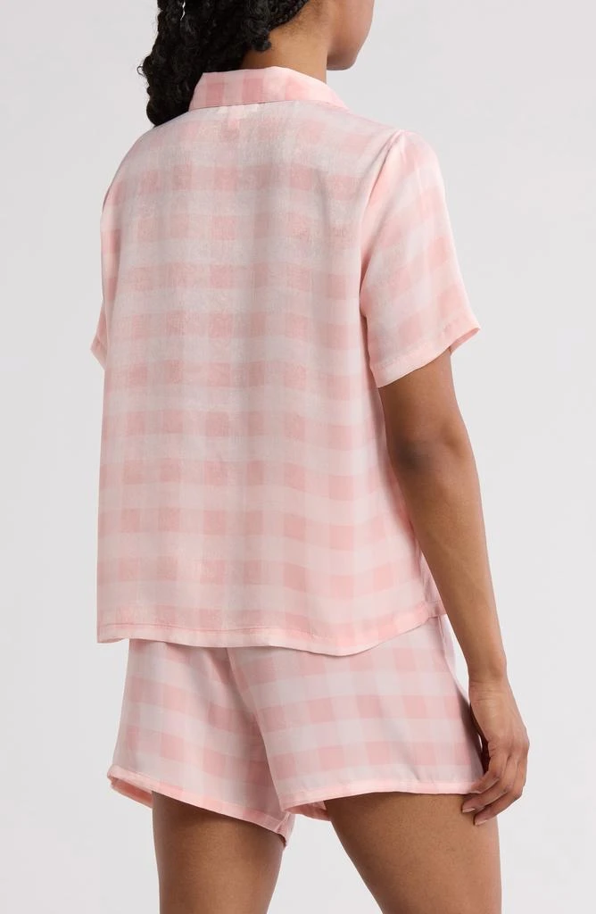 Abound Satin Button-Up Shirt & Shorts Pajamas 2