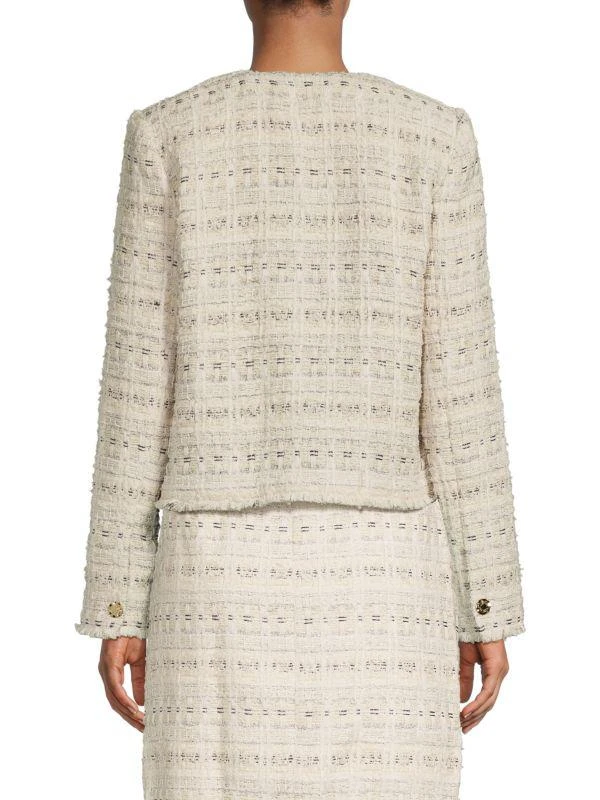 Karl Lagerfeld Paris Tweed Open Front Jacket 2