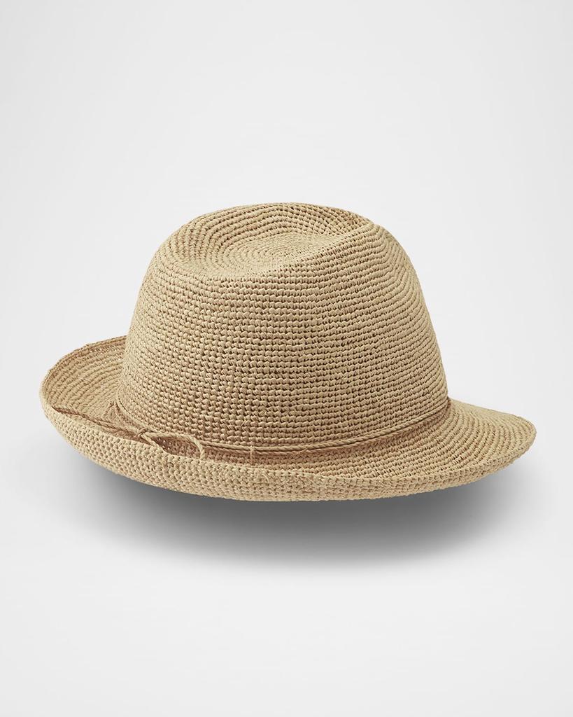 Helen Kaminski Fai Packable Raffia Fedora Hat