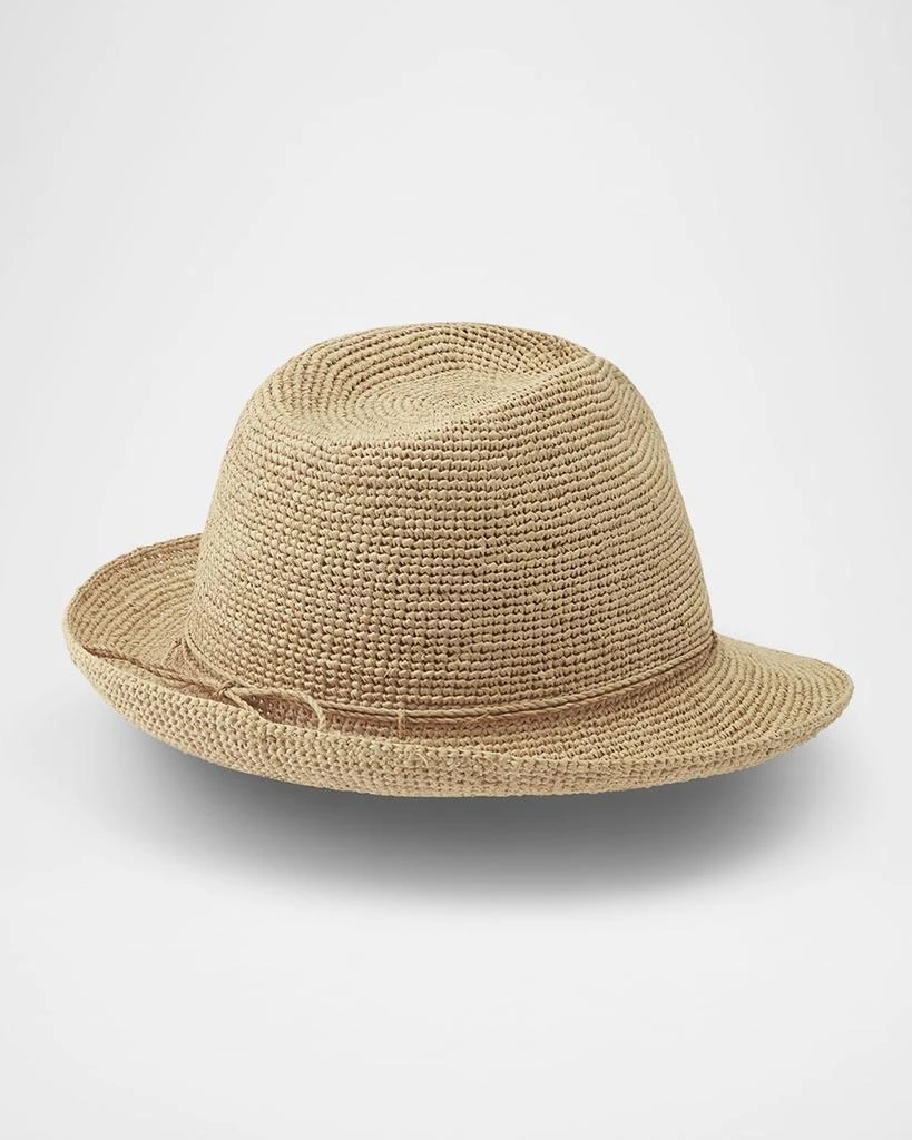 Helen Kaminski Fai Packable Raffia Fedora Hat 2