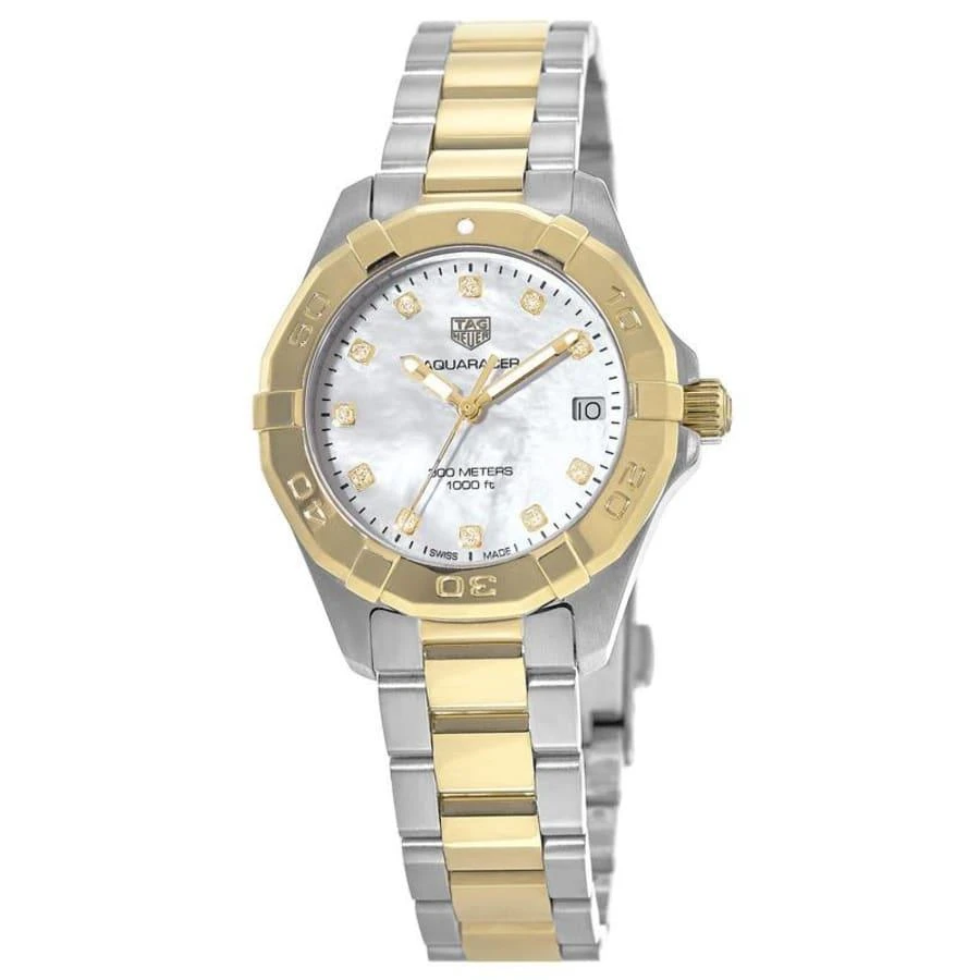 TAG Heuer Aquaracer Lady 300M 32MM Diamond Dial 18K Yellow Gold Plated Steel Women's Watch WBD1322.BB0320 1