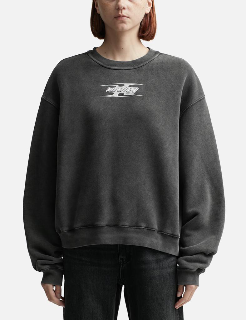Alexander Wang cropped zip up hoodie in classic cotton terry