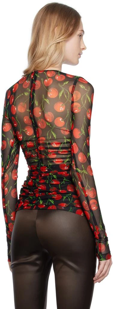 Dolce & Gabbana Black & Red Cherry Print Long Sleeve T-Shirt 3