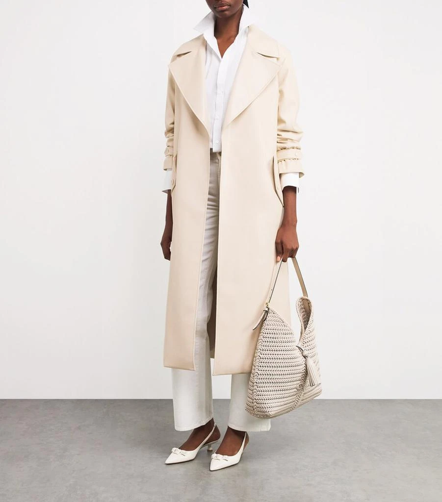 Alice + Olivia Faux Leather Sullivan Trench Coat 2