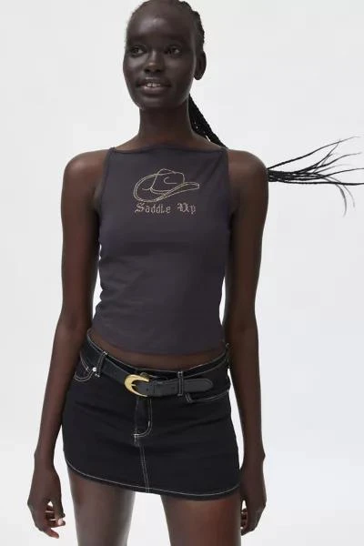 Ecote Ecote Romy Saddle Up Embellished Graphic Tank Top 1