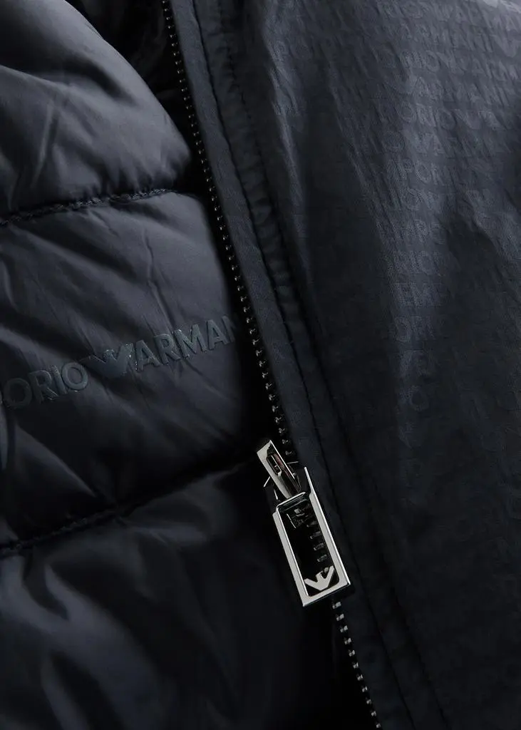 Emporio Armani Logo reversible nylon bomber jacket 5