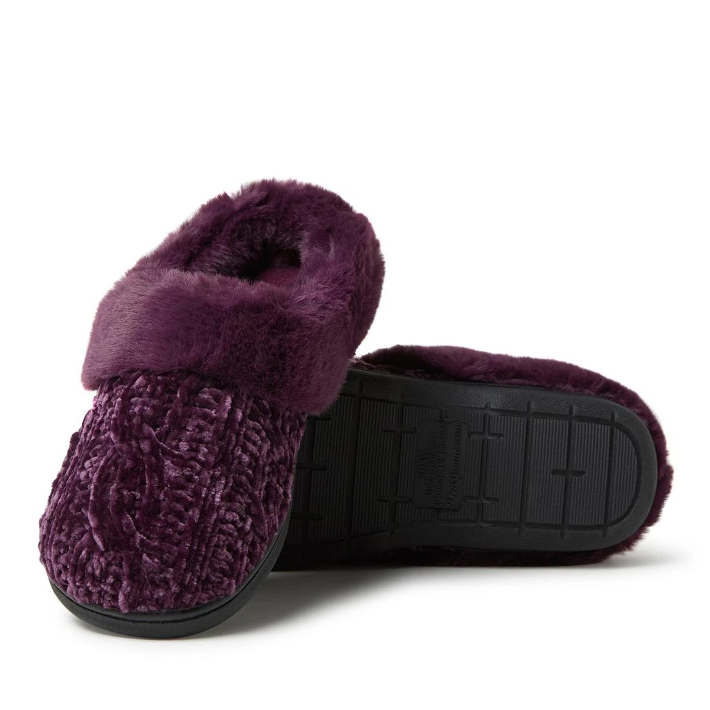 Dear Foams Womens Claire Cable Knit Chenille Clog Slipper 2
