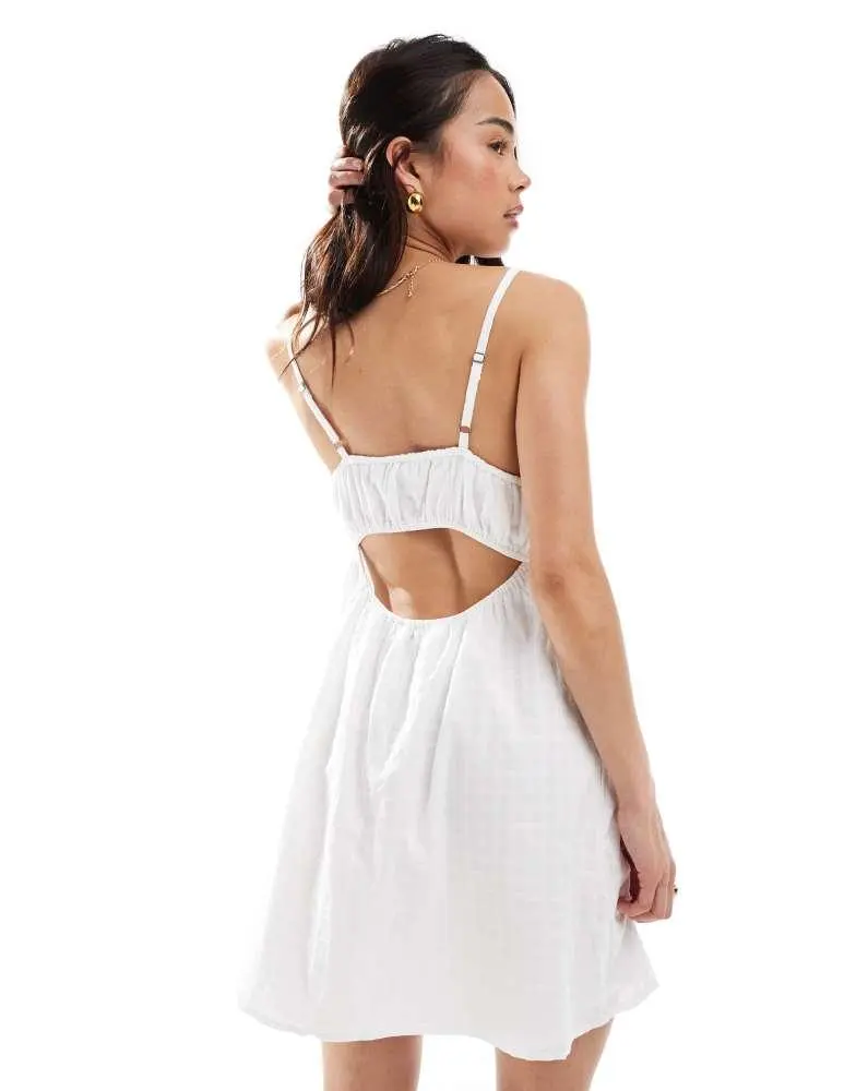 white halter dresses Lucky Ones Halter Mini Dress White
