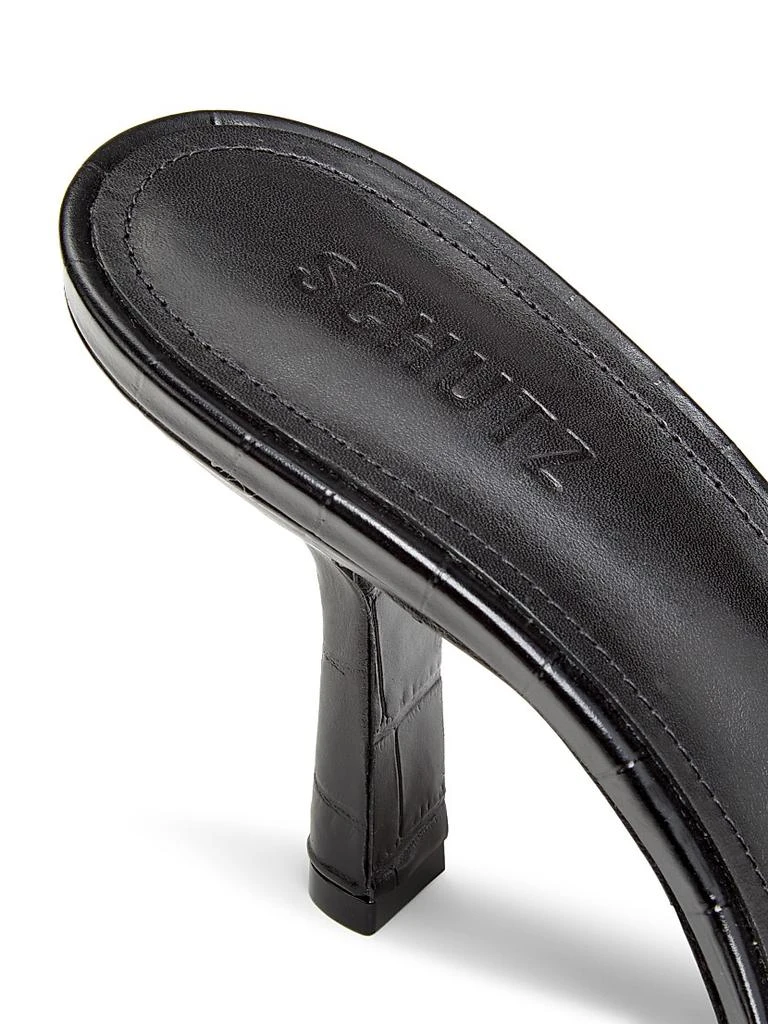 Schutz Posseni 90MM Embossed Leather Sandals 6