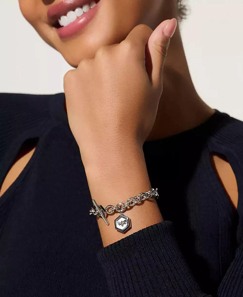 Olivia Burton Women's Minima Bee Silver Tone Toggle Bracelet 4