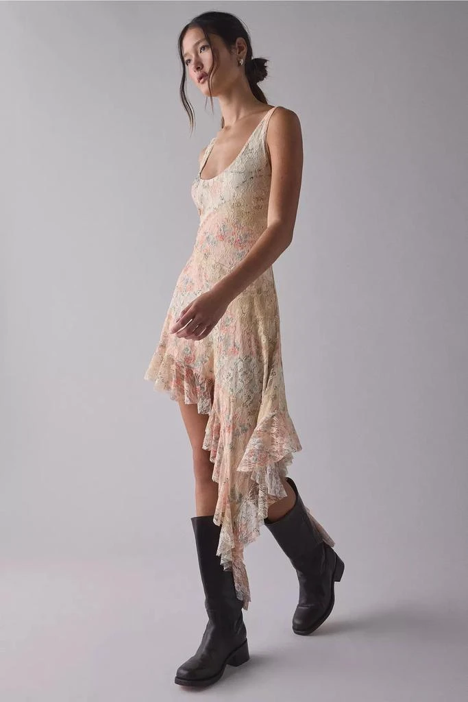 Shop Kimchi Blue Hydrangea Asymmetric Cascading Ruffle Spliced Lace Midi  Dress on Sale at BeyondStyle – Get 35% Off Kimchi Blue Hydrangea Asymmetric  Cascading Ruffle Spliced Lace Midi Dress with Limited-Time Flash