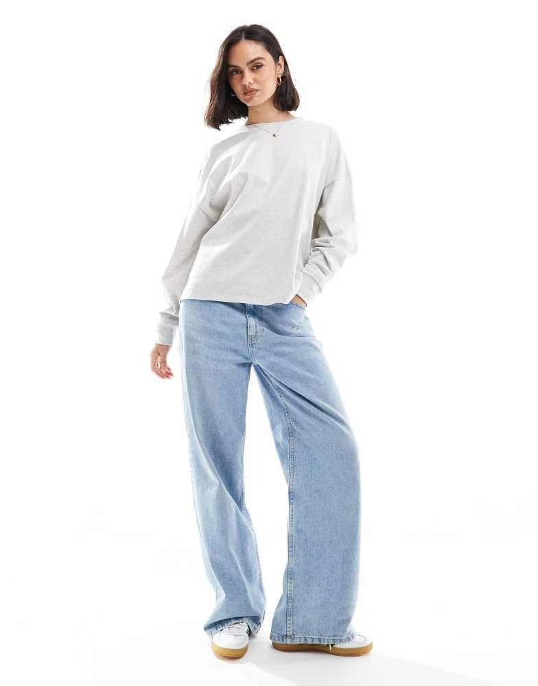 Abercrombie & Fitch Abercrombie & Fitch oversized long sleeve tee in grey 4