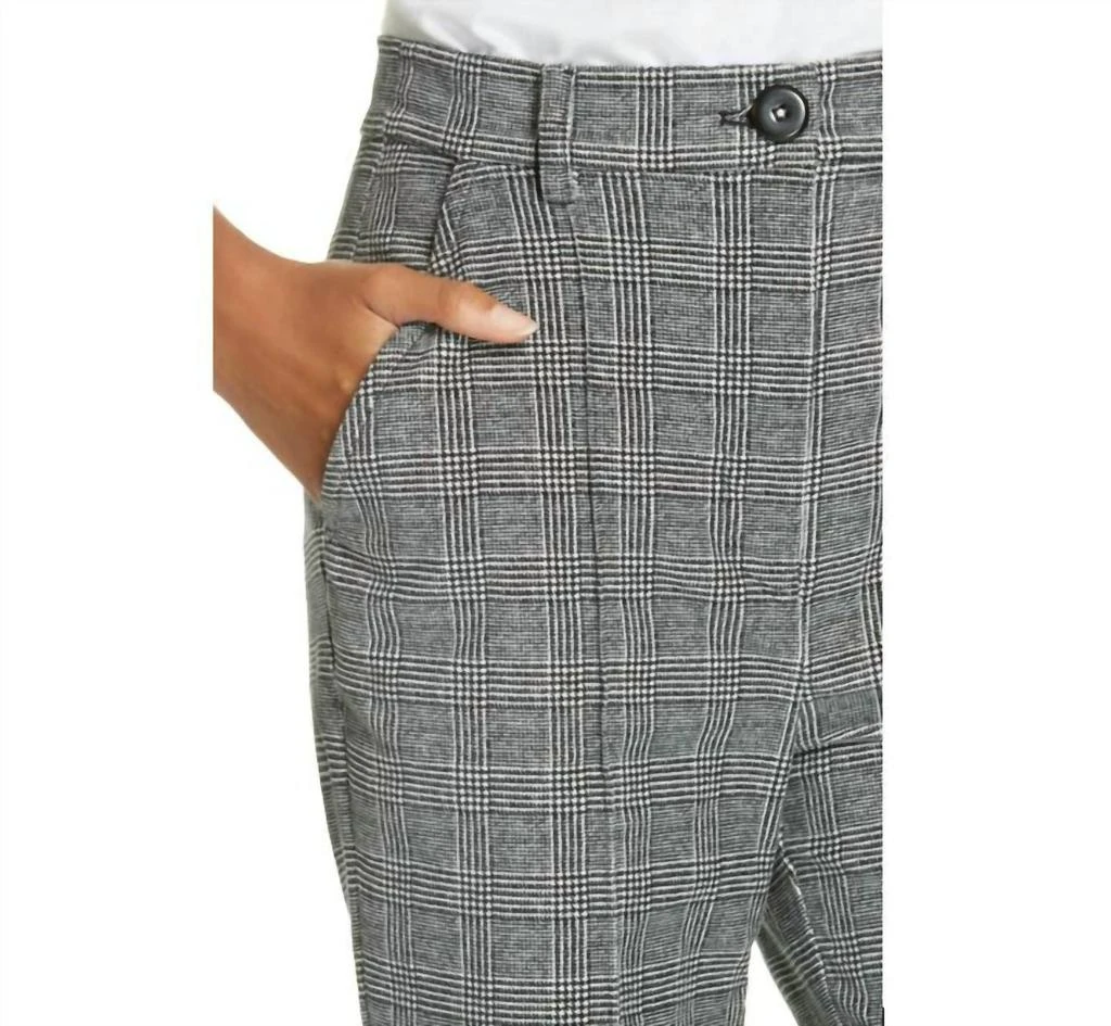 Rebecca Taylor Rebecca Taylor - Houndstooth Plaid Velvet Crop Pants 5