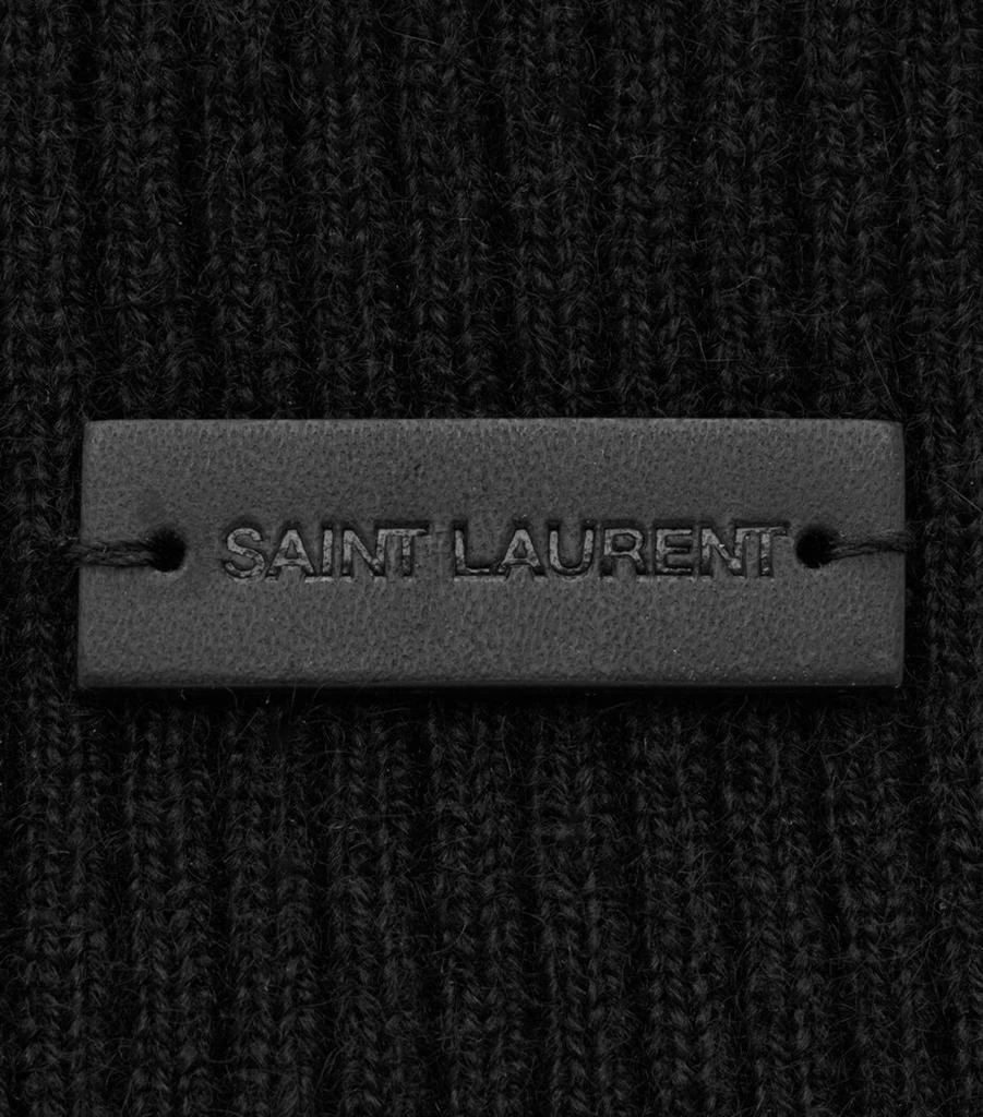 Yves Saint Laurent Cashmere Ribbed Beanie 2