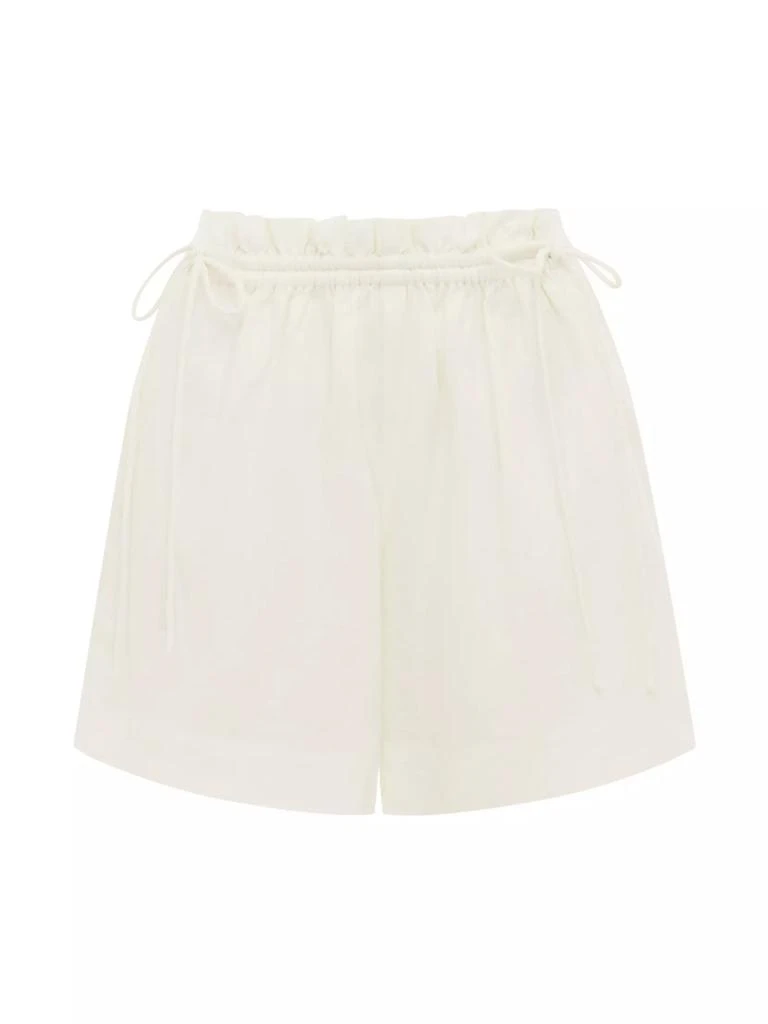 Peony Weekend Tie-Waist Linen Shorts 1