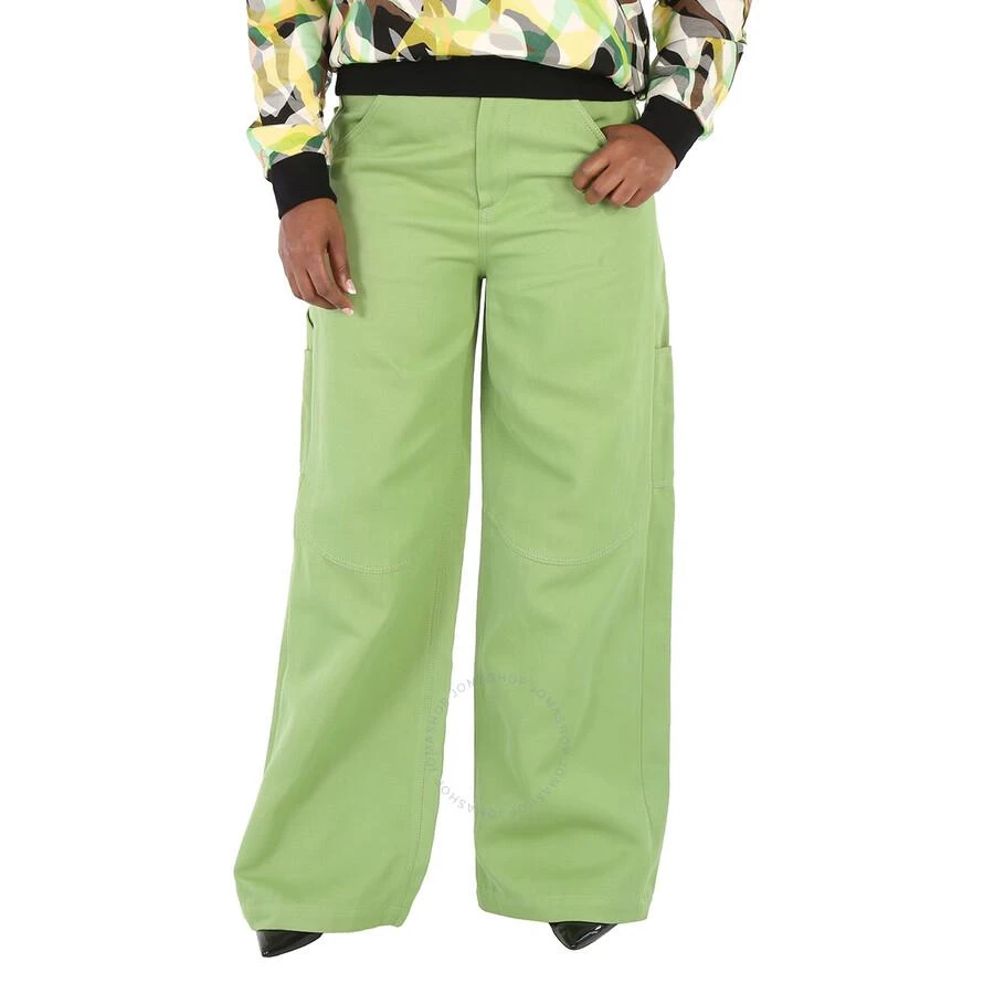 Petar Petrov Ladies Green Cotton Ramie Blend Genaro Trousers 1