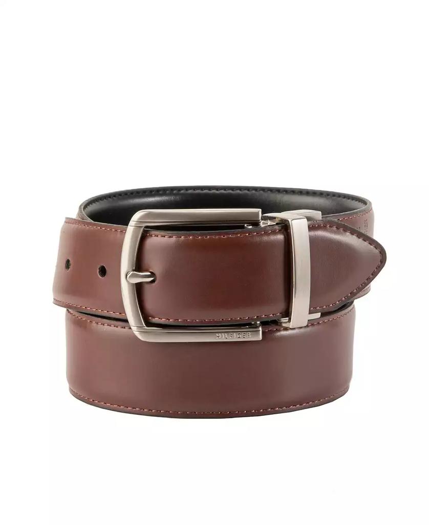 Tommy Hilfiger Men's Reversible Textured Stretch Casual Belt, Created for Macy's