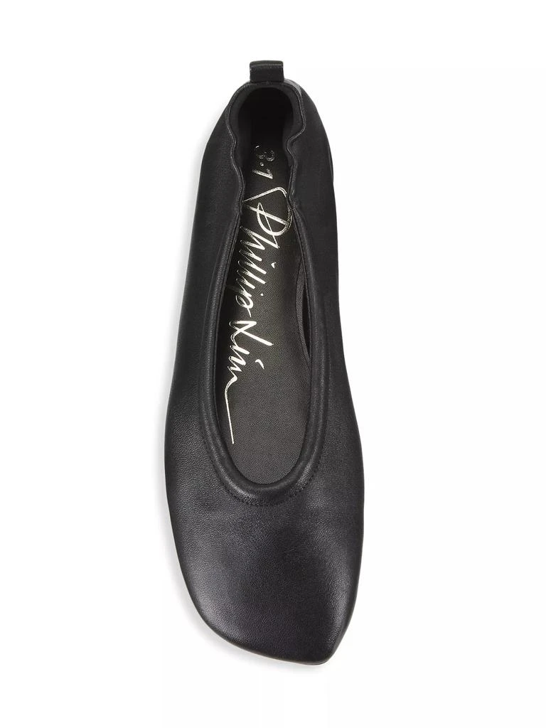 3.1 Phillip Lim Stretch-Back Leather Ballet Flats 5