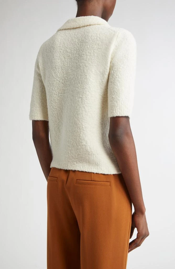 Vince Bouclé Short Sleeve Polo Sweater 3