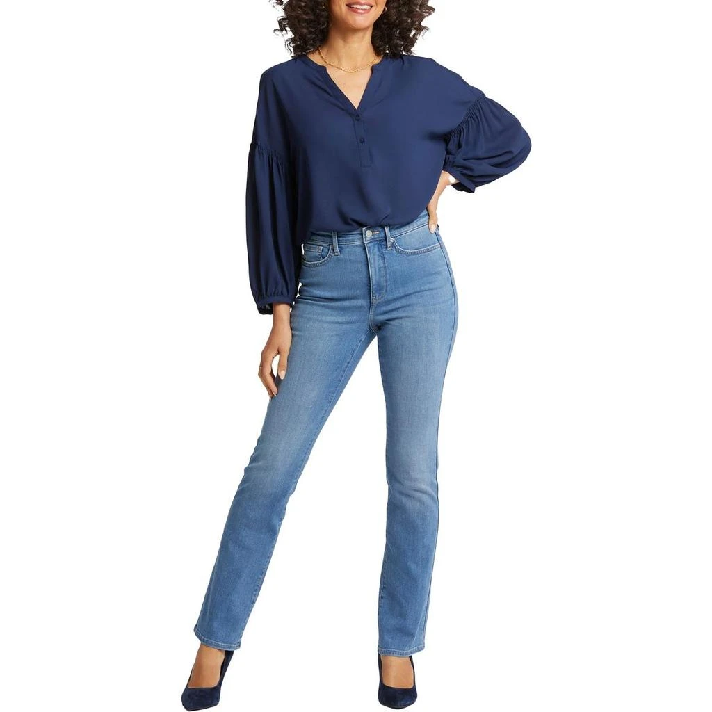 NYDJ Billie  Womens High Rise Slim Fit Bootcut Jeans 1