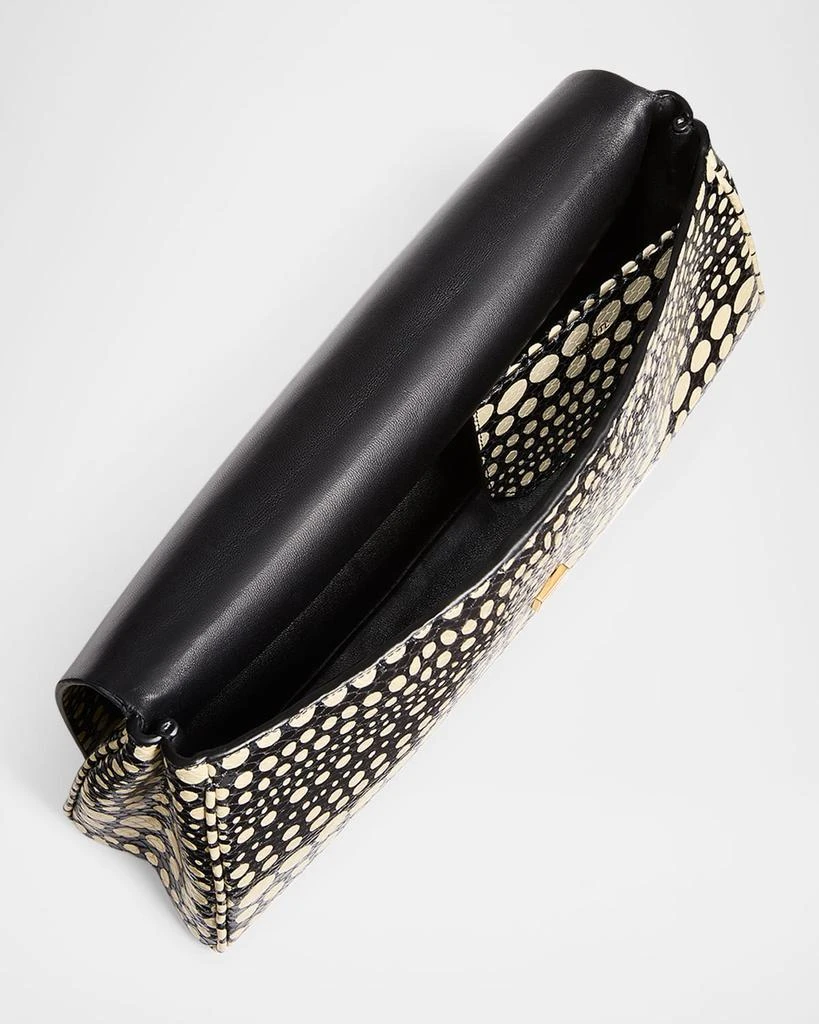 Khaite Audrey Dot Python-Embossed Leather Clutch Bag 5