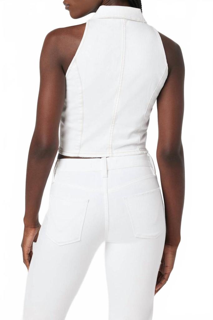 Hudson Halter Vest In White