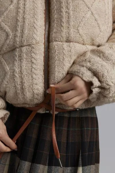 Blank NYC BLANKNYC Short List Cable Knit Sweater Jacket 2