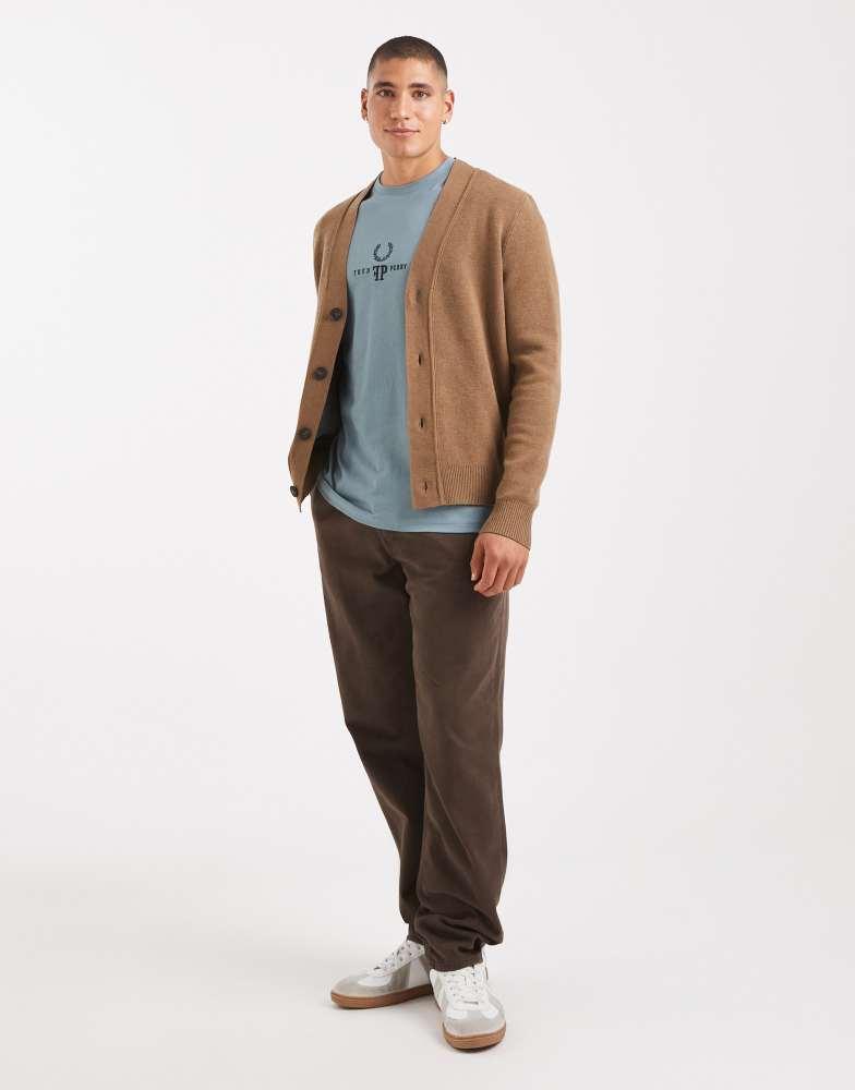 Fred Perry Fred Perry monogram t-shirt in light blue