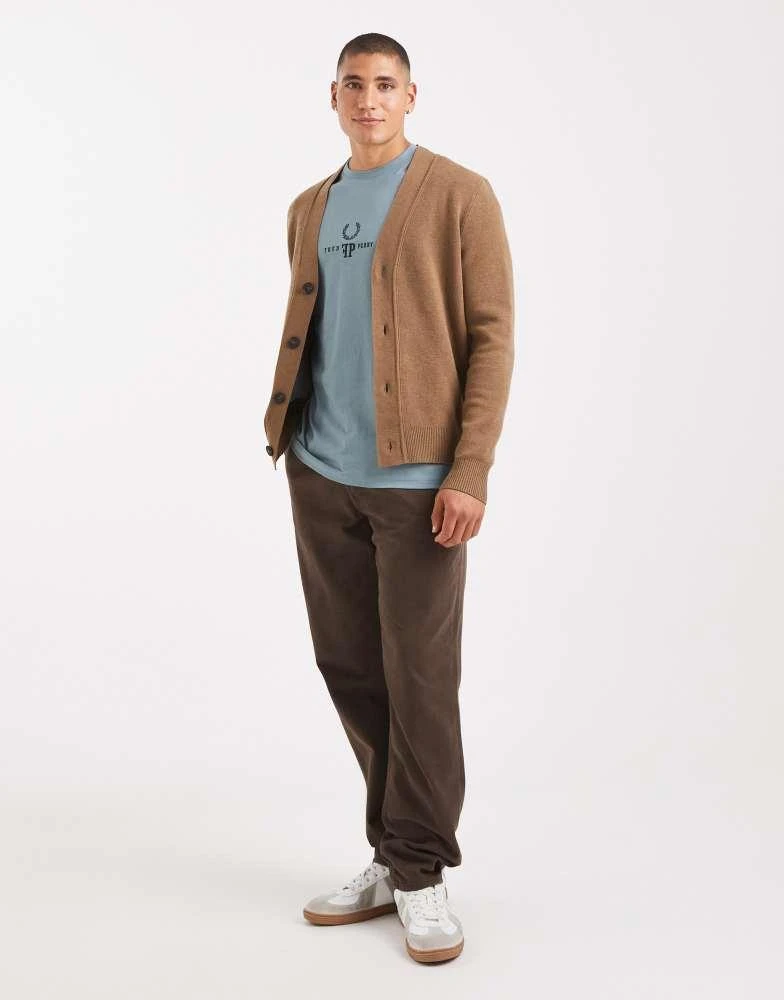 Fred Perry Fred Perry monogram t-shirt in light blue 2