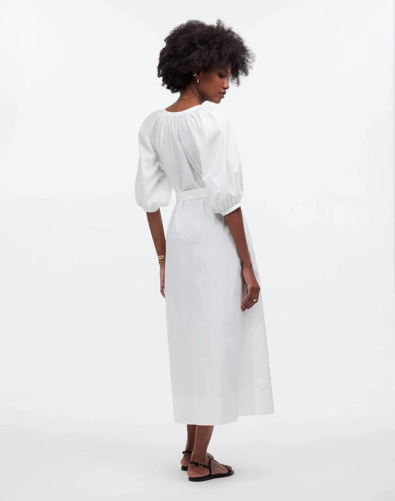 Madewell Tie-Waist Button-Front Midi Dress in Poplin 4