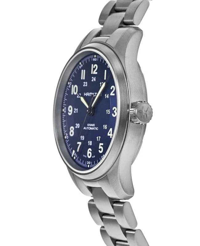 Hamilton Hamilton Khaki Field Titanium Auto Blue Dial Men's Watch H70545140 3