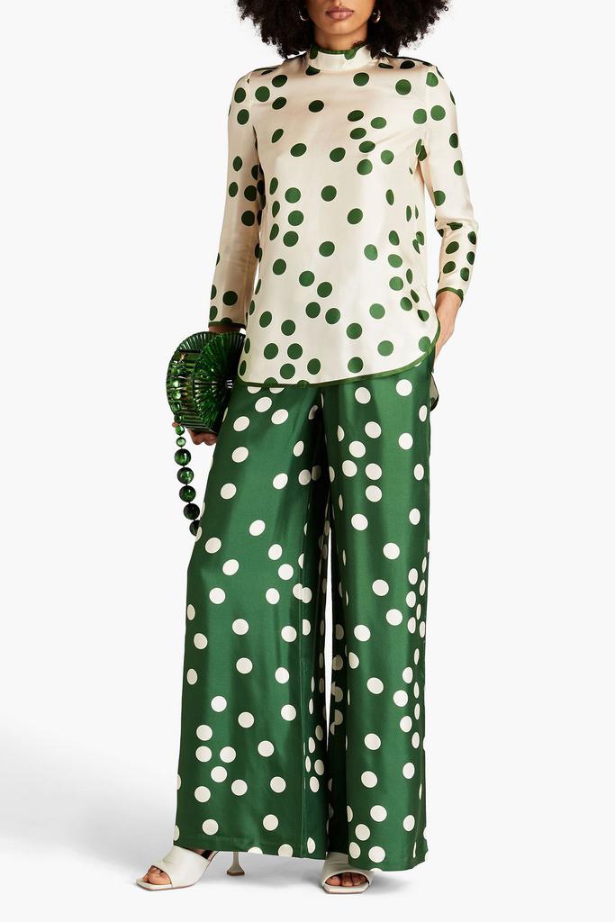 Zimmermann Polka-dot silk-twill blouse