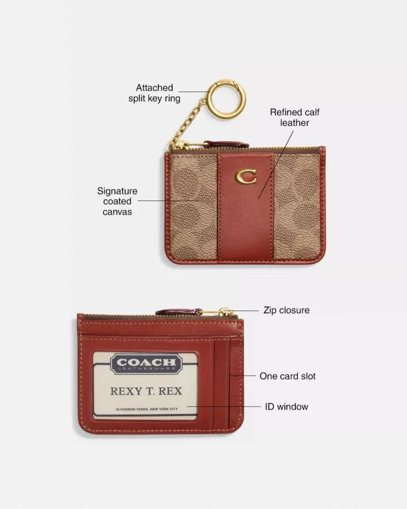 Coach Essential Mini Id Card Case In Signature Canvas 3