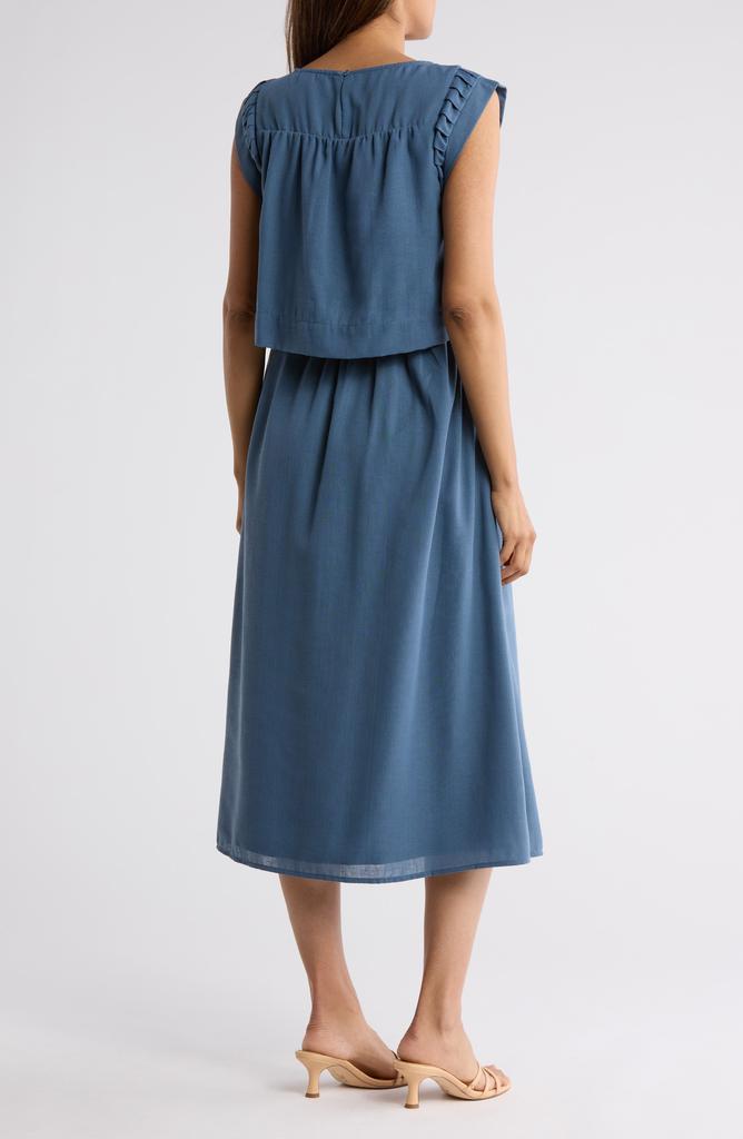DR2 by Daniel Rainn Pleated Sleeve Midi Dress