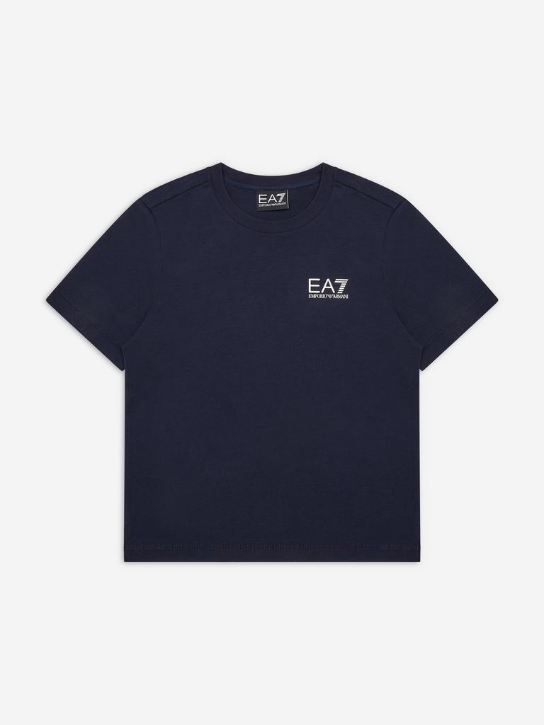 EA7 EMPORIO ARMANI EA7 Emporio Armani Boys Logo T-Shirt in Navy