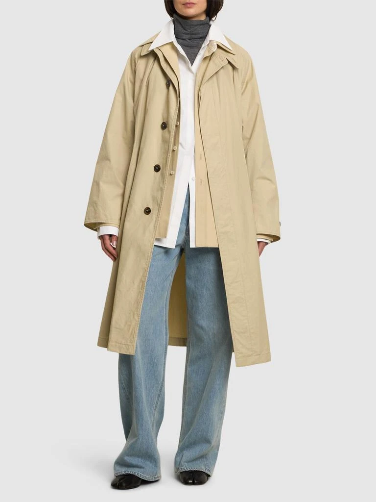 MAISON MARGIELA Dyed Cotton Twill Long Trench Coat 1